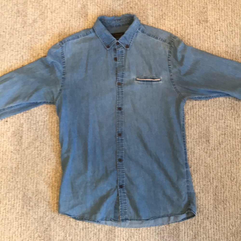 Light weight denim button down